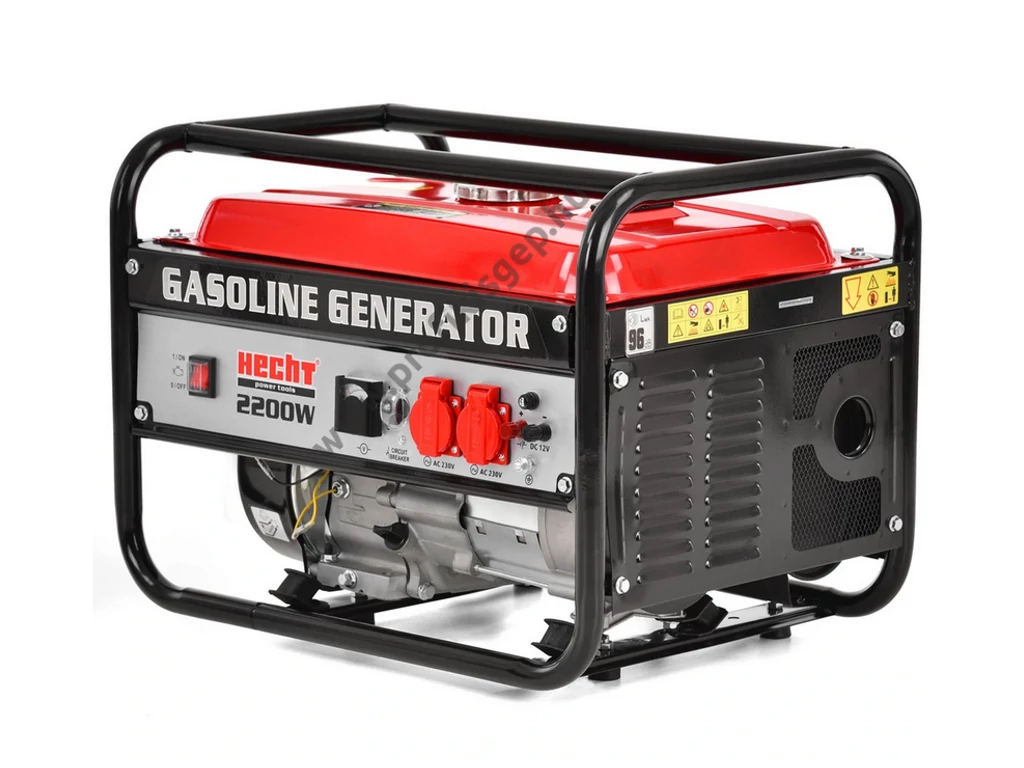 HECHT GG 2500 Egyfázisú áramfejlesztő, 230V, Max: 2200W, 8.7A, Motor: OHV, 196cm3, AVR feszültségszabályzó