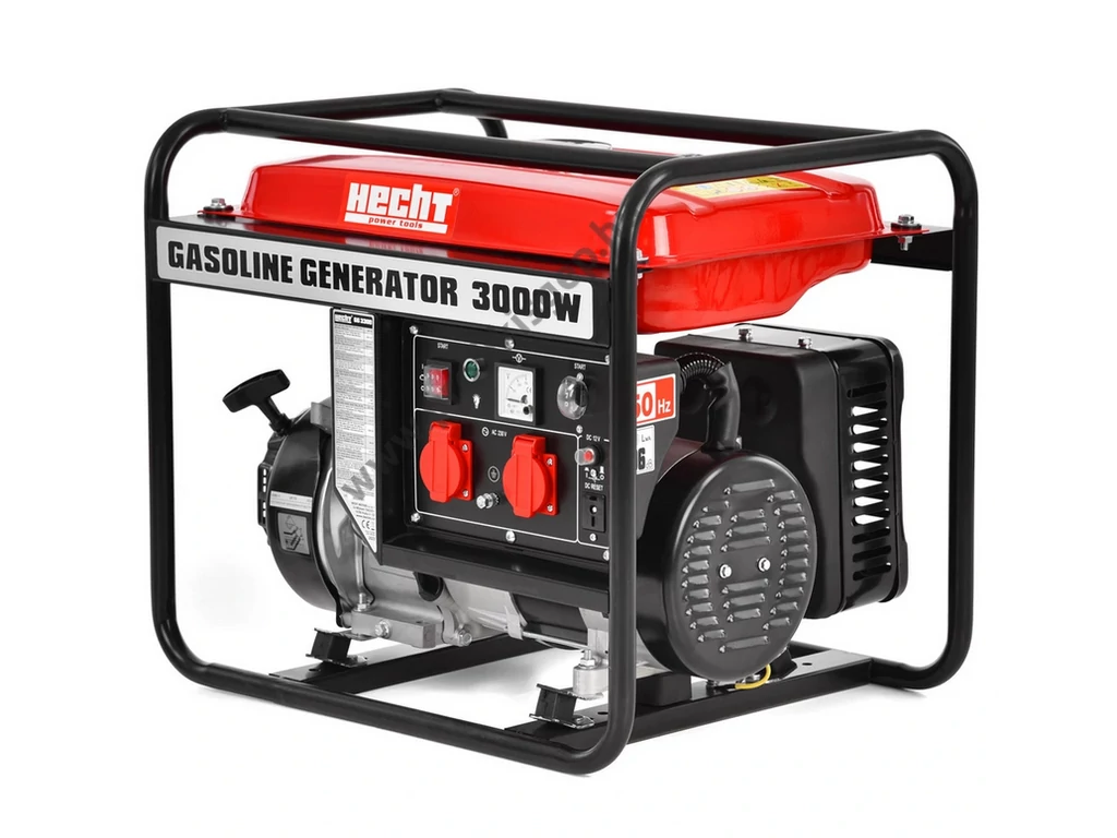 HECHT GG 3300 Egyfázisú áramfejlesztő, 230V, Max: 3000W, 11,3A, Motor: OHV, 208cm3, AVR feszültségszabályzó