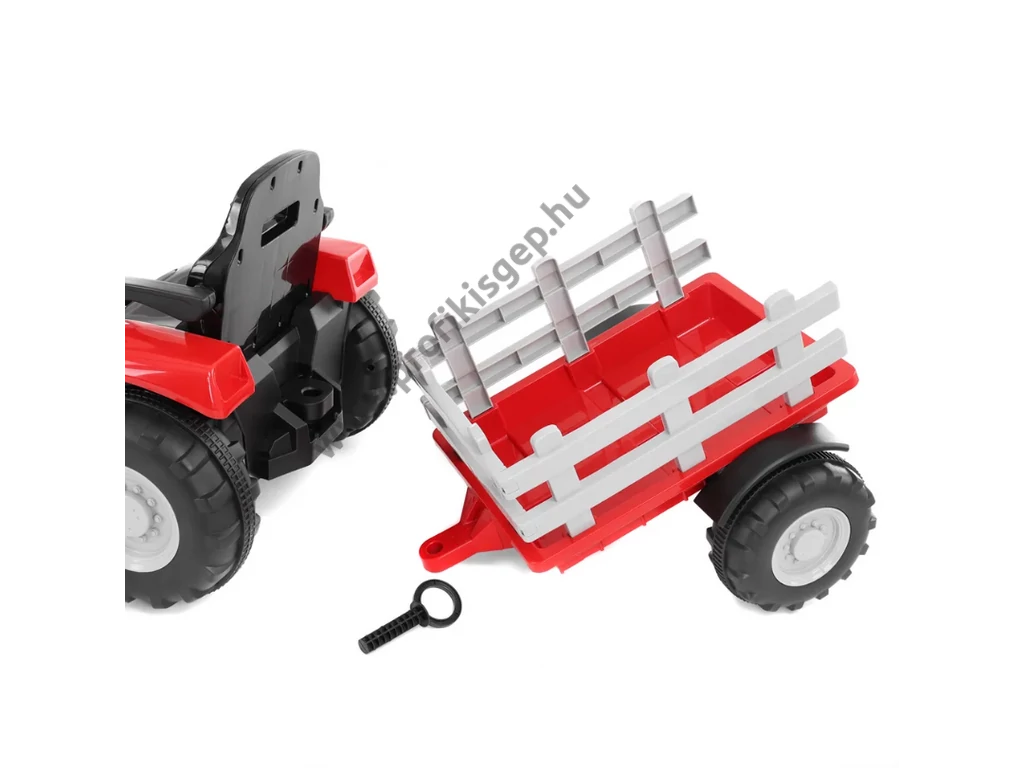 HECHT 50825 RED Akkumulátoros kisautó traktor gyerekeknek, 12V, 7Ah, 3-8 éves korig,