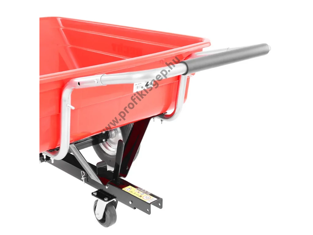 HECHT 53080 utánfutó, szállító kocsi fűnyíró traktorhoz, 200 liter, max: 300kg, vonószerkezet nélkül