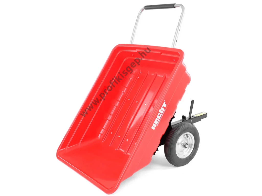 HECHT 53080 utánfutó, szállító kocsi fűnyíró traktorhoz, 200 liter, max: 300kg, vonószerkezet nélkül