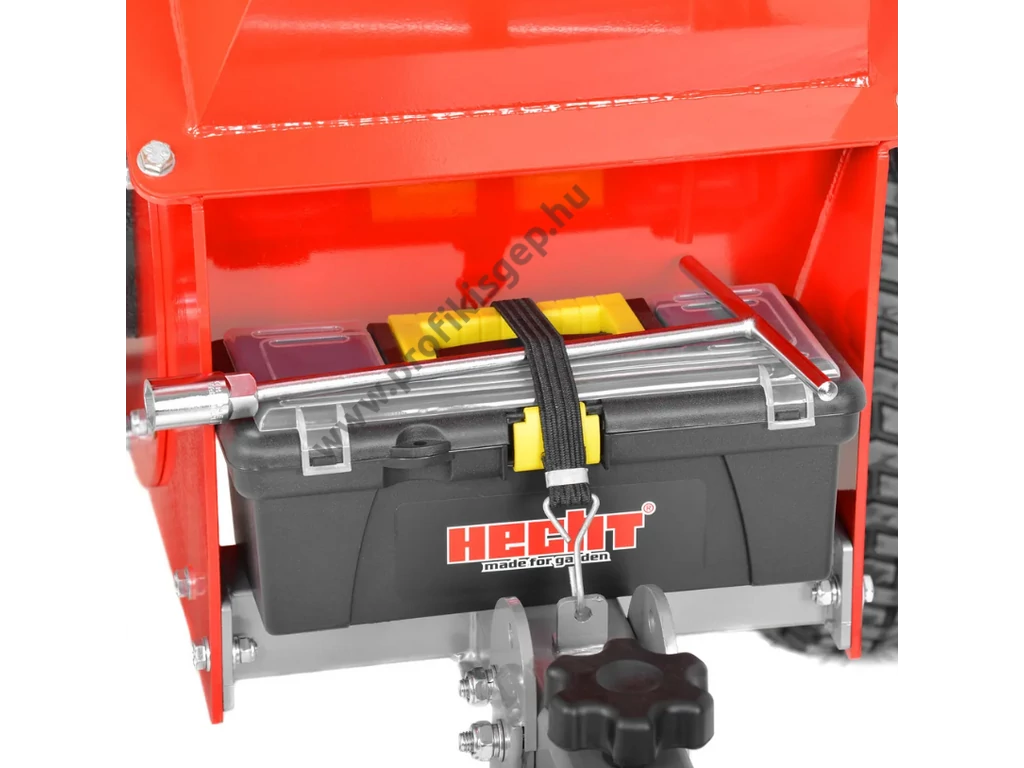 HECHT 6642 Benzinmotoros ágaprító, komposztáló, forgókéses, OHV420cm3, ágátmérő: 10cm, VONTATHATÓ