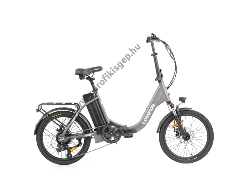 HECHT COMPOS GREY Elektromos kerékpár, e-bike, 20", 36V, 10.0Ah, Shimano váltó, tárcsafék, összecsukható