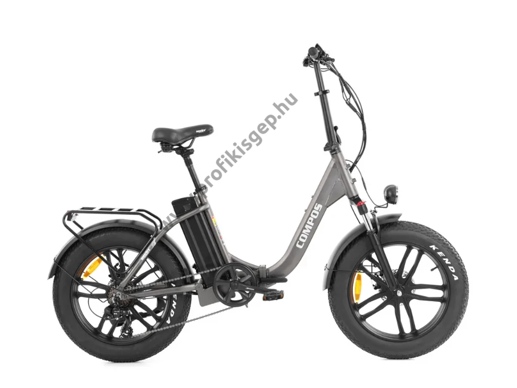 HECHT COMPOS XL GREY Elektromos kerékpár, e-bike, 20", 36V, 13Ah, Shimano váltó, tárcsafék, összecsukható