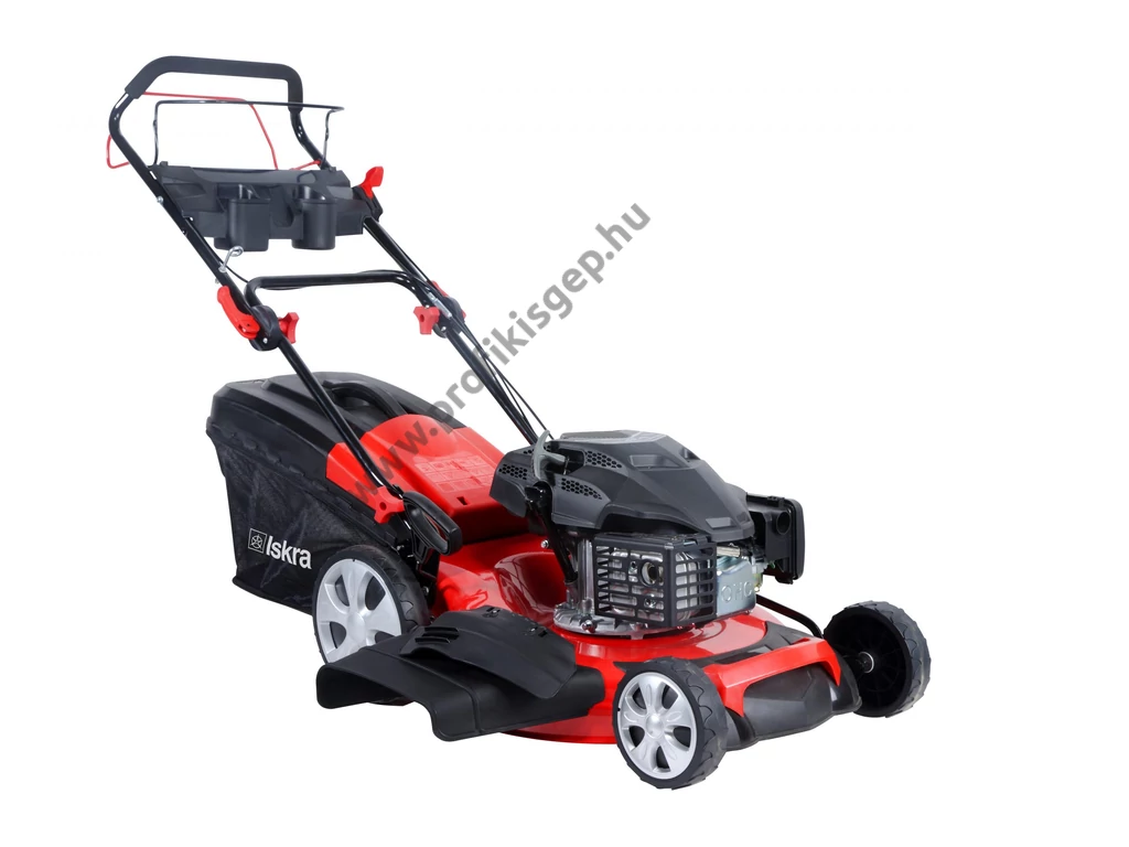 ISKRA HG53SMH-MA190 Benzinmotoros önjáró fűgyűjtős fűnyíró, 53cm, Yamaha 189cm3, oldalkidobó, csapágyazott kerék