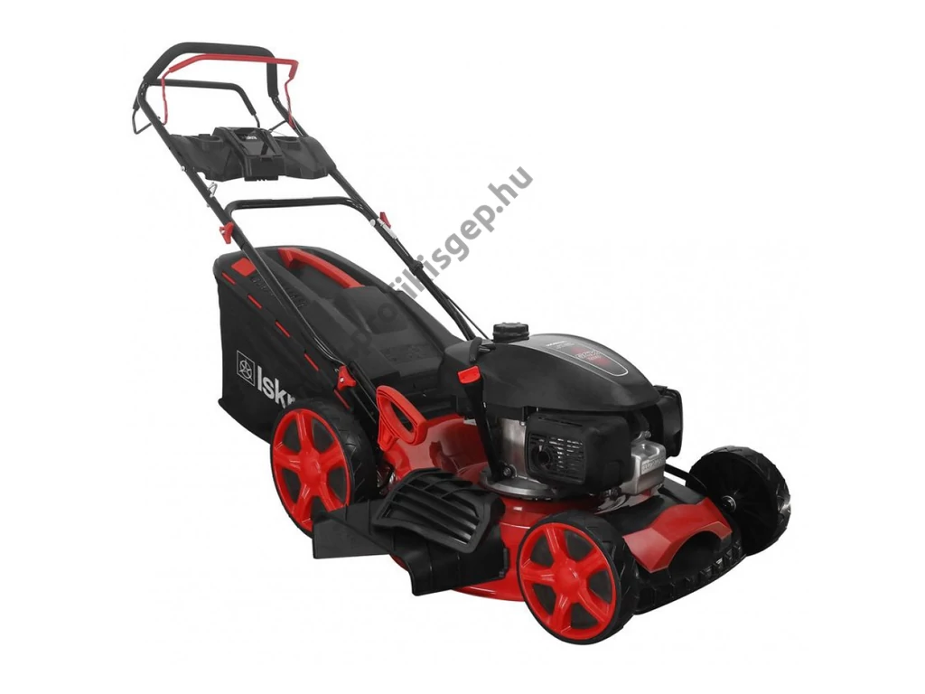 ISKRA BN53SMH-GCVx200 Benzinmotoros önjáró fűgyűjtős fűnyíró, 53cm, Honda 201cm3, oldalkidobó, mulcsbetét, csapágyazott kerék