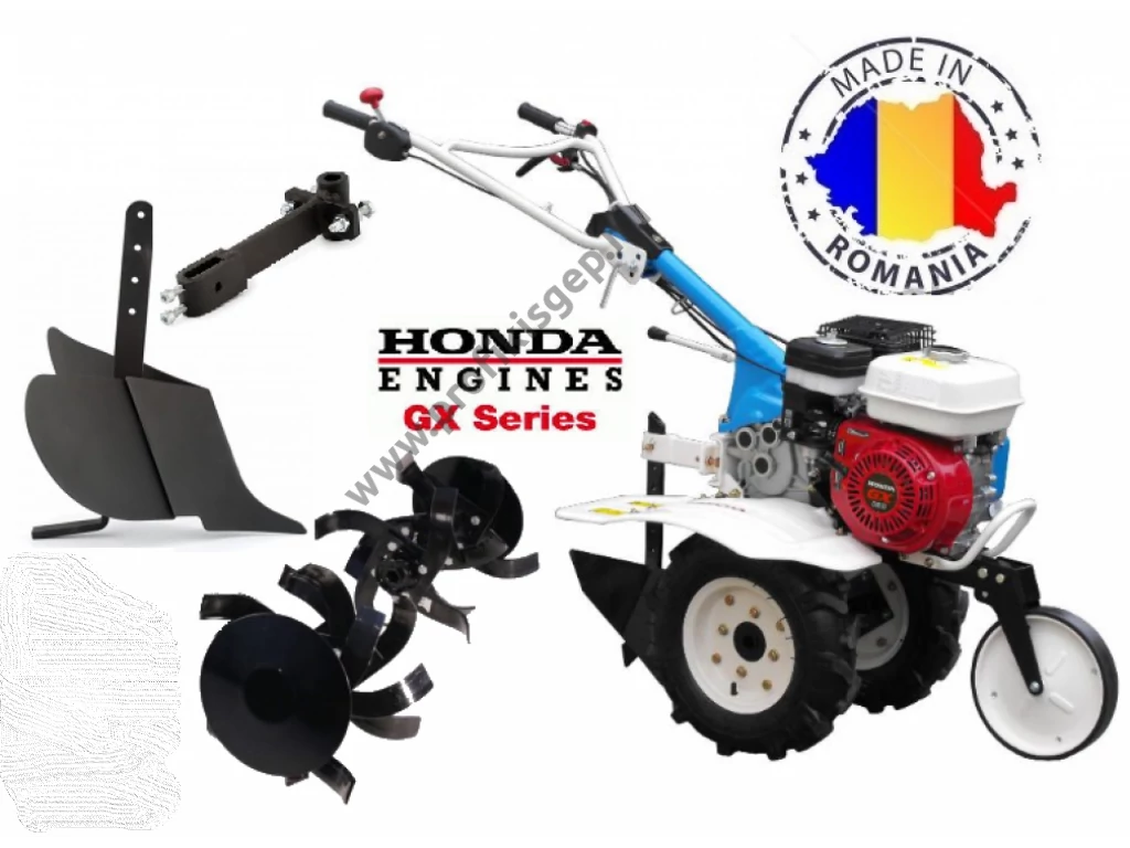 AGT 5580 rotációs kapa HONDA GX200, 2+1 sebesség, 2x3 kapatag, járókerék, töltögető kapa