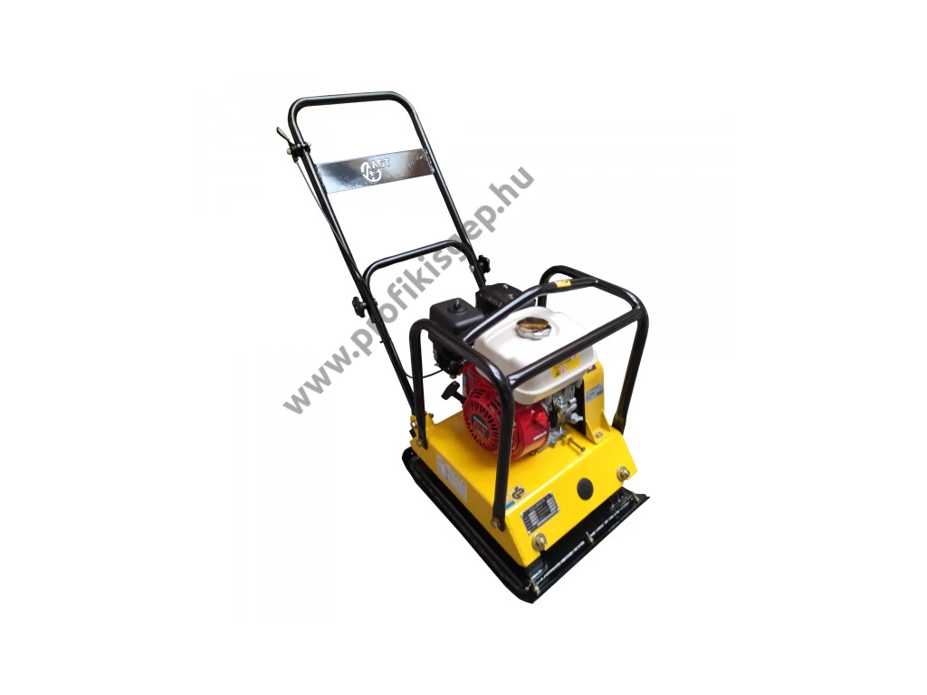 AGT PCL90 lapvibrátor, HONDA GX160, 5.5 Le, 15.0kN, 45x50cm, 90 kg, kerékszett, szilikon gumilap
