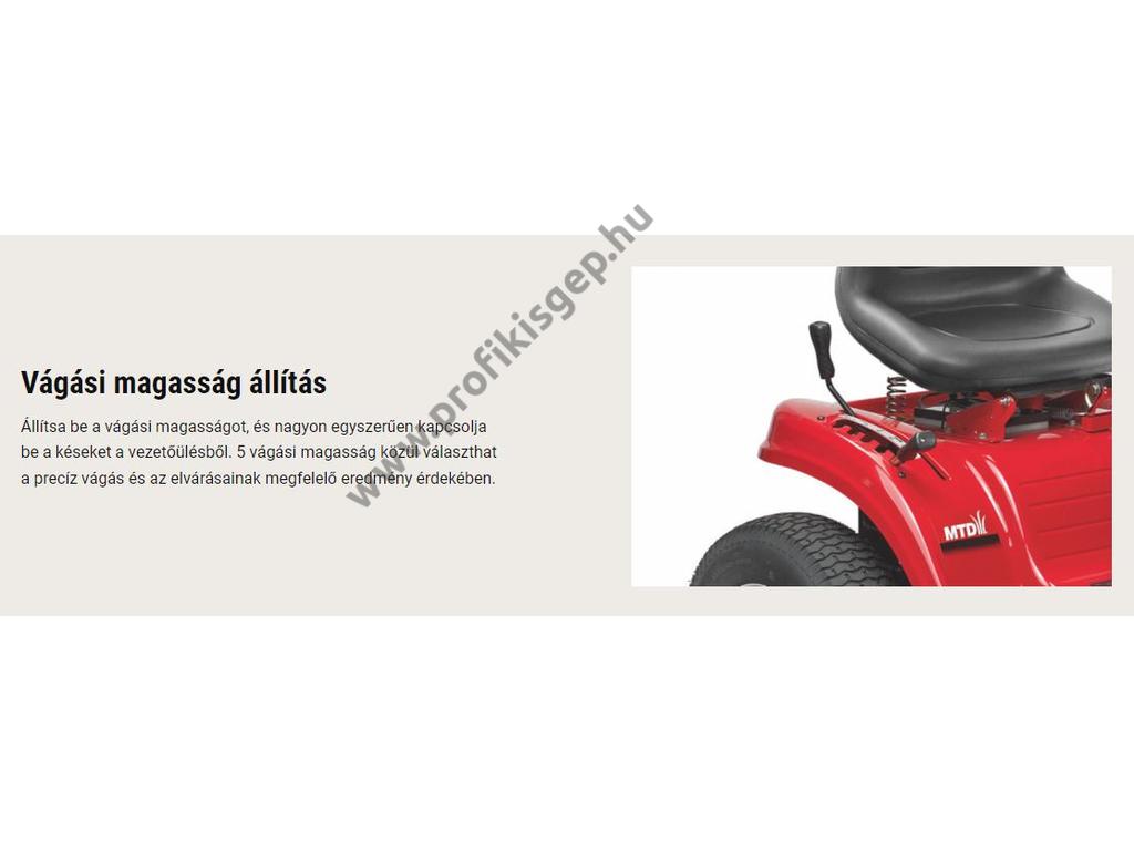 MTD SMART RF 125 oldalkidobós fűnyíró traktor transmatic meghajtással, 92cm, 382cm3 - ÖSSZESZERELVE ÉS HASZNÁLATRA KÉSZEN SZÁLLÍTJUK!