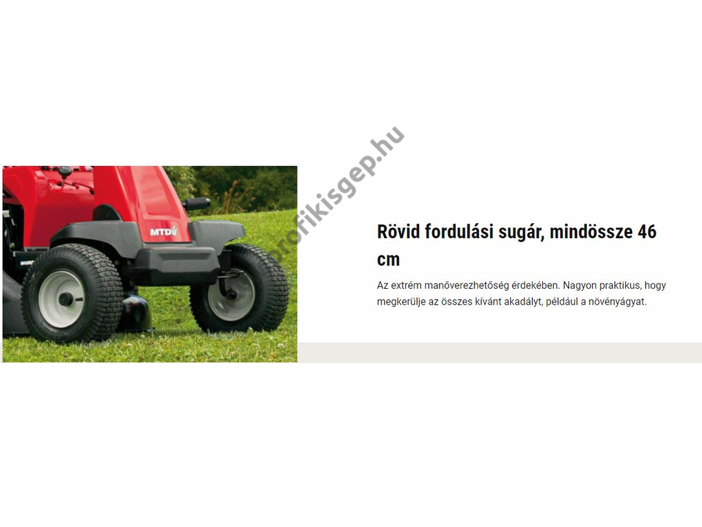MTD MINIRIDER 60 SDE oldalkidobós fűnyíró traktor, ráülős fűnyíró, transmatic meghajtással, 60cm, 196cm3