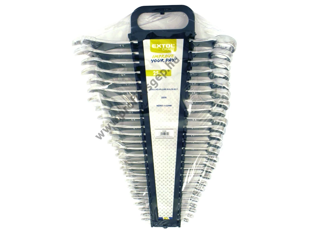 EXTOL craft csillag-villás kulcs készlet 25db, 6-32mm, műanyag tartóban