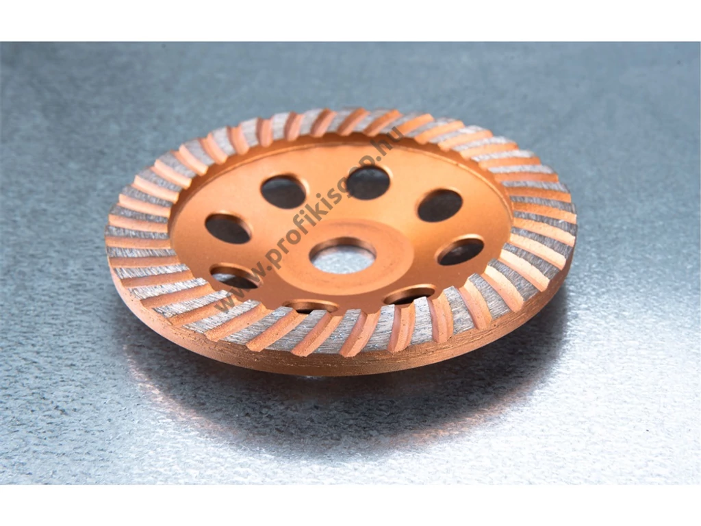 EXTOL industrial gyémántcsiszoló korong; 115mm×22,2mm, Turbo/lamellás jellegű