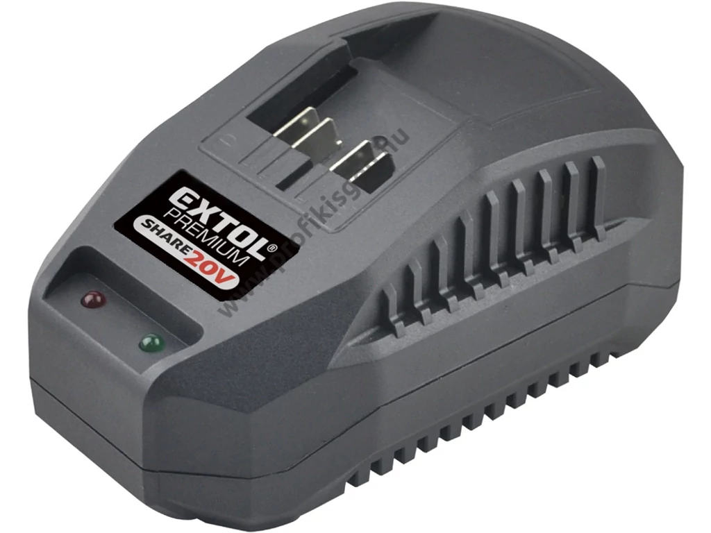 EXTOL premium akkumlátor töltő, 20V, 2,4A, SHARE 20V tipusú gépekhez