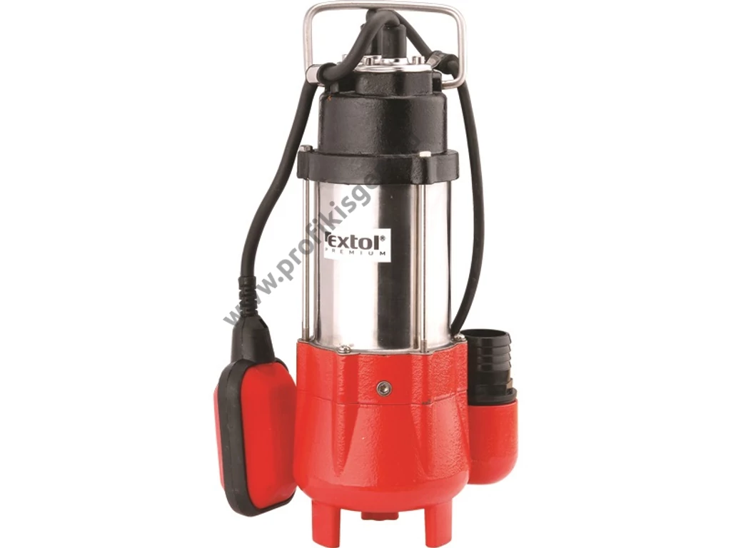 EXTOL premium elektromos merűlő szivattyú, búvárszivattyú, 250W, 9000l, szennyezettvíz