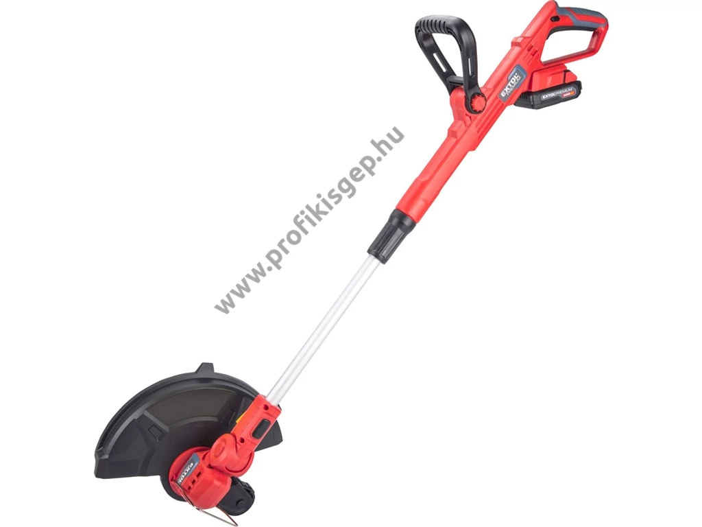 EXTOL premium akkumlátoros szegélynyíró, fűkasza, 20V, 2.0Ah akkuval és töltővel,  damilfej, Garden20V termékcsalád