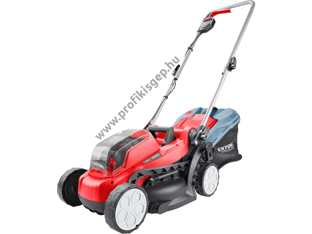 EXTOL premium akkumulátoros fűgyűjtős fűnyíró, 33cm, 20V, 2x2.0 Ah akkuval és töltővel, Garden20V termékcsalád