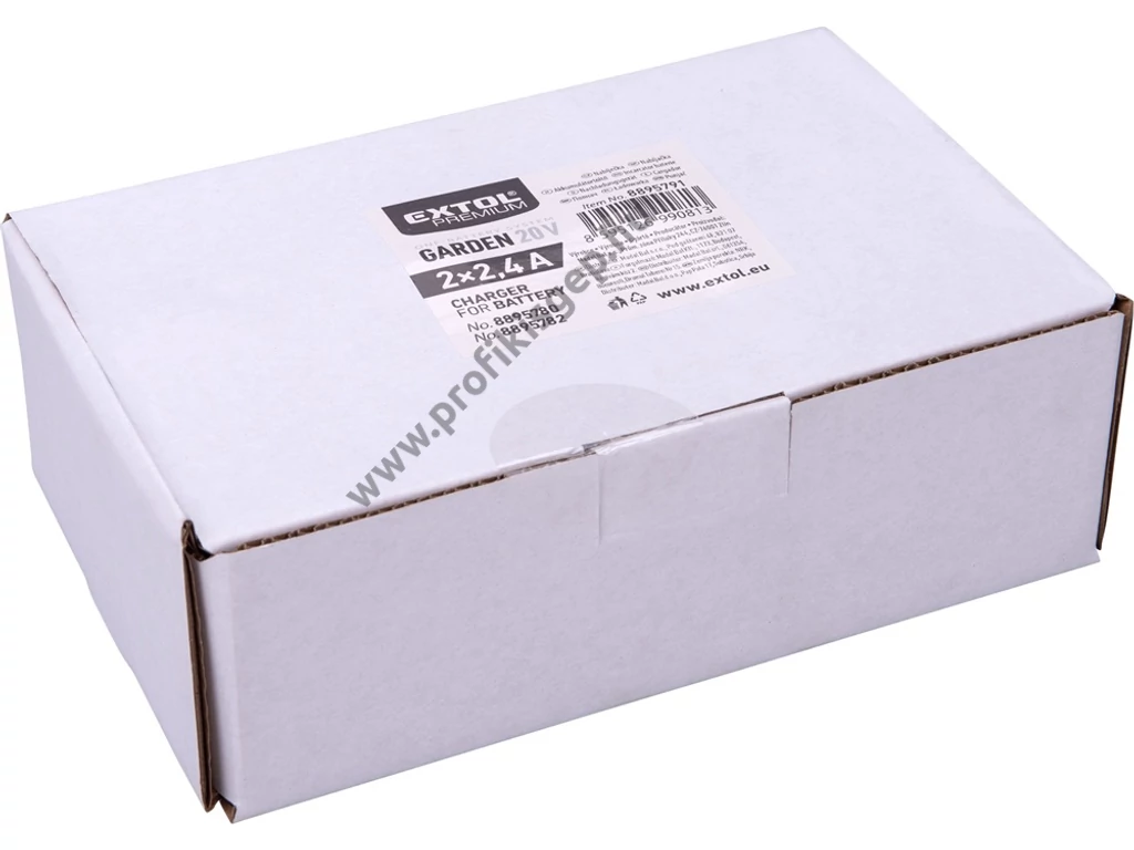 EXTOL premium akkumlátor töltő, 20V, Garden20V termékcsalád