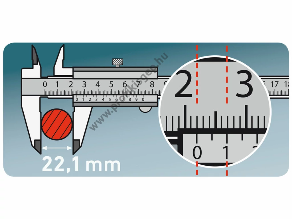 EXTOL premium tolómérő INOX (mélységmérővel) ; 0,05×200mm