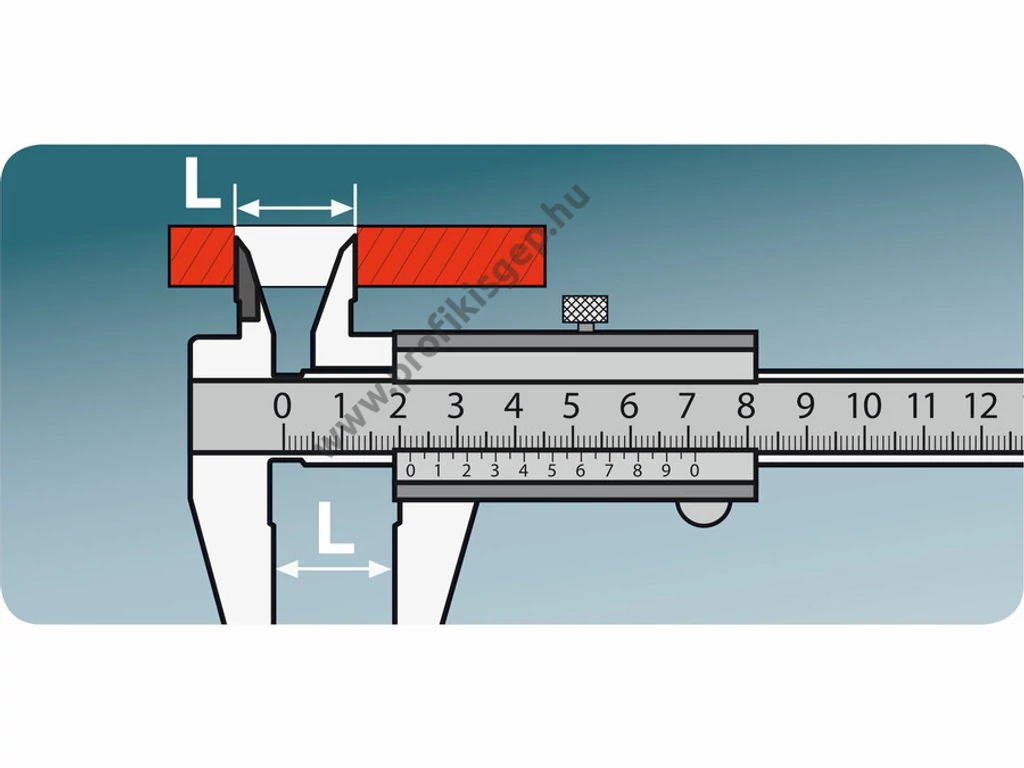 EXTOL premium tolómérő INOX (mélységmérővel) ; 0,05×200mm