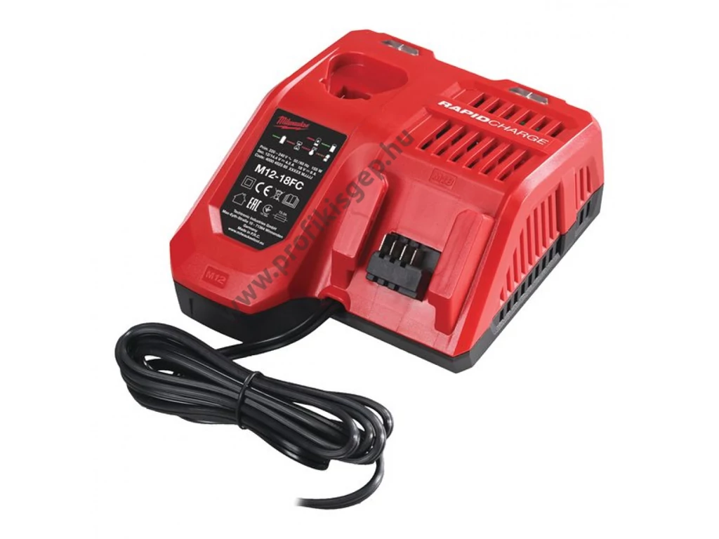 Milwaukee M12-18FC GYORSTÖLTŐ, 12 Volt, 18 Volt akkumlátorokhoz