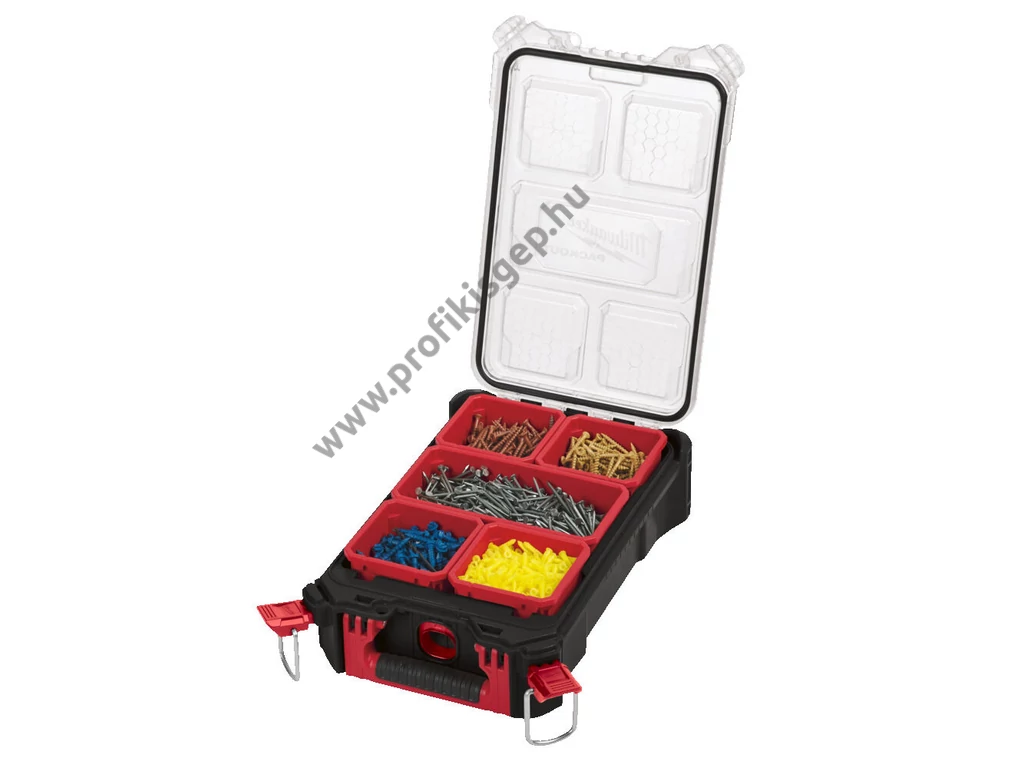 Milwaukee PACKOUT™ Rendszerező doboz közepes, ütésálló polimer, 250 x 380 x 120mm