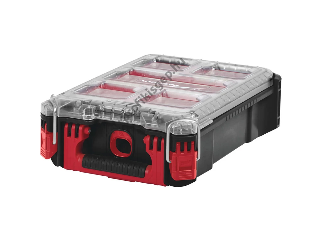 Milwaukee PACKOUT™ Rendszerező doboz közepes, ütésálló polimer, 250 x 380 x 120mm