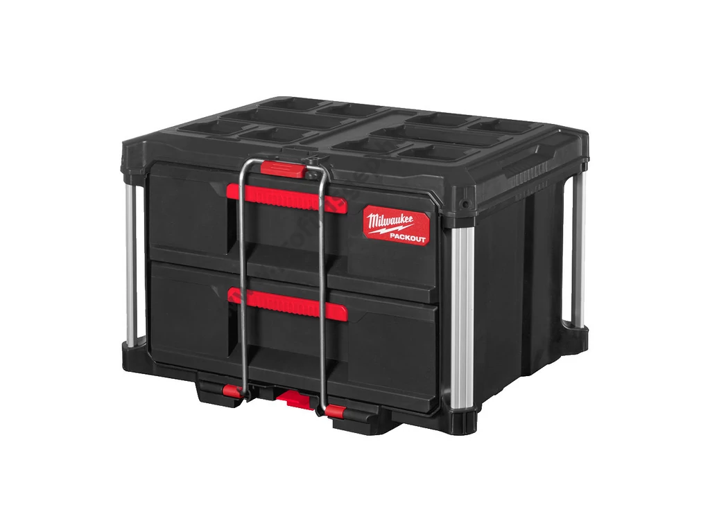Milwaukee PACKOUT™ Tároló Láda 2 fiókos, ütésálló polimer, 564x414x363 mm