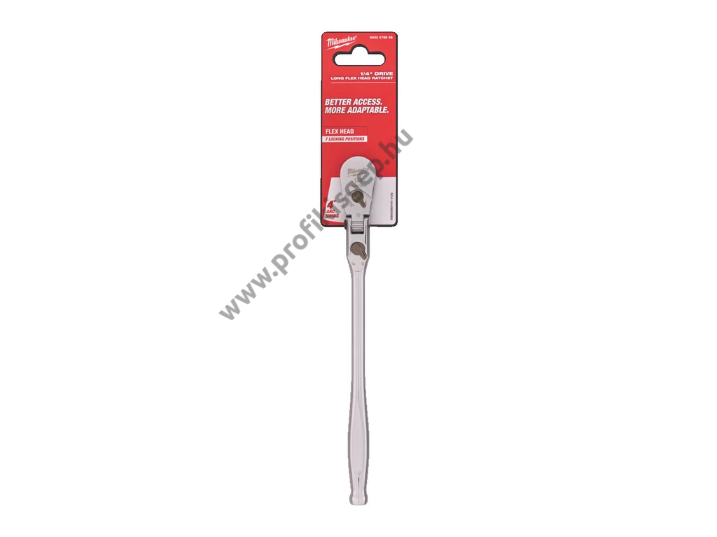 Milwaukee 1/4' Racsnis csuklós hajtókar hosszított 228,6 mm - 1 db