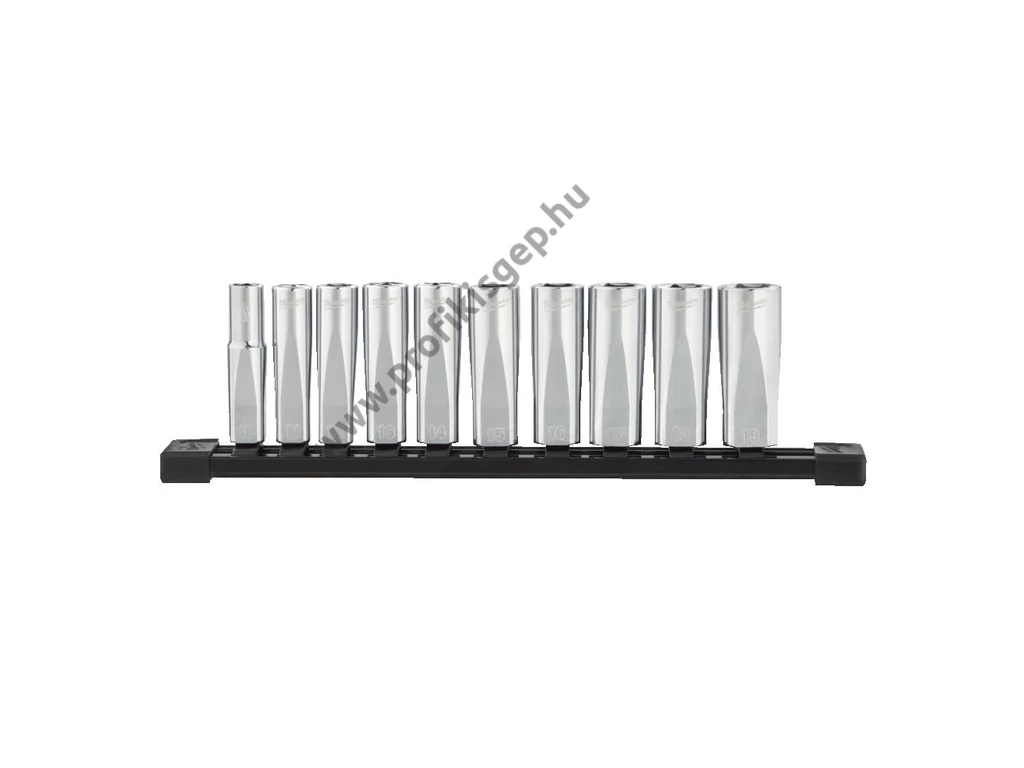 Milwaukee 3/8' Dugókulcsok hosszú, Metrikus, tartósínen 10 db