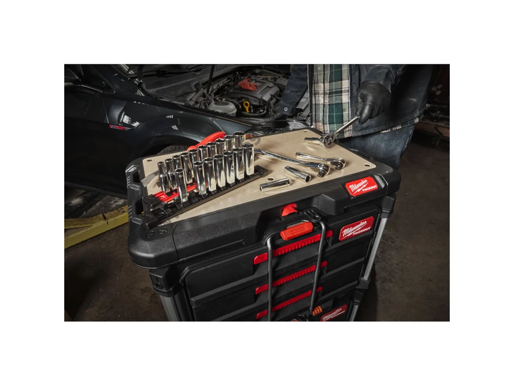 Milwaukee 3/8' Dugókulcsok hosszú, Metrikus, tartósínen 10 db