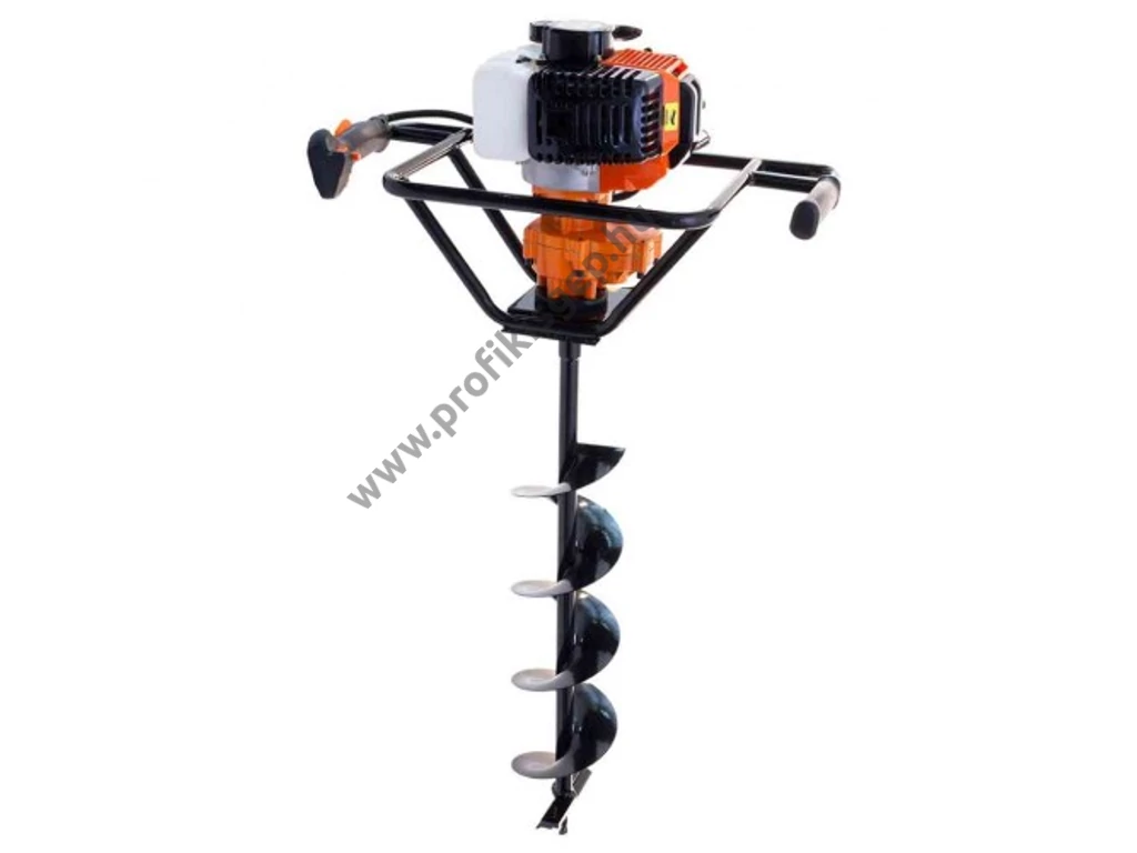 RURIS TT12 benzinmotoros földfúró, gödörfúró, 51,7cm3, 2.3Le, 150mm, 200mm fúrószárral