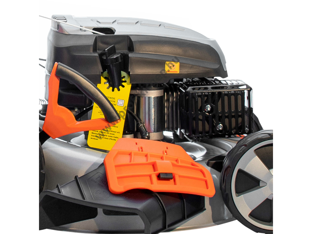 RURIS RX441S Benzinmotoros önjáró fűgyűjtős fűnyíró, 51cm, OHV 196cm3, Önindító, oldalkidobó, mulcsbetét, csapágyazott kerék