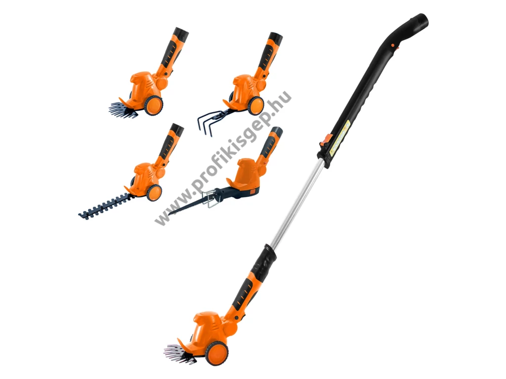 RURIS F455 multigép, alapgép, fűszegélynyíró, sövényvágó, orrfűrész, 10,.8V, 1.5 Ah