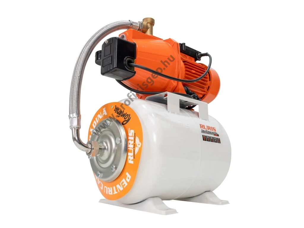 RURIS AquaPower 2010S elektromos felszíni szivattyú, házi vízmű, 900W, 3120l, 5.0 bar, Rozsdamentes lapát