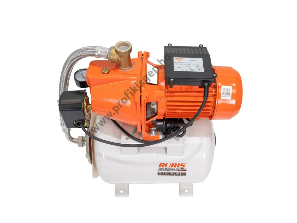 RURIS AquaPower 2010S elektromos felszíni szivattyú, házi vízmű, 900W, 3120l, 5.0 bar, Rozsdamentes lapát