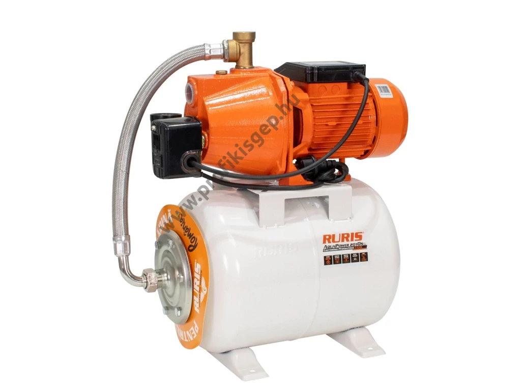 RURIS AquaPower 2010S elektromos felszíni szivattyú, házi vízmű, 900W, 3120l, 5.0 bar, Rozsdamentes lapát