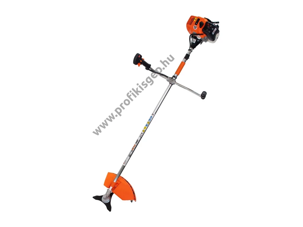 RURIS DAC 410 benzinmotoros bozótvágó, fűkasza 57cm3, 3,3Le, damilfej, 3ágú vágótárcsa, 8fogú vágótárcsa, 90fogú vídiás vágótárcsa, dupla vállheveder