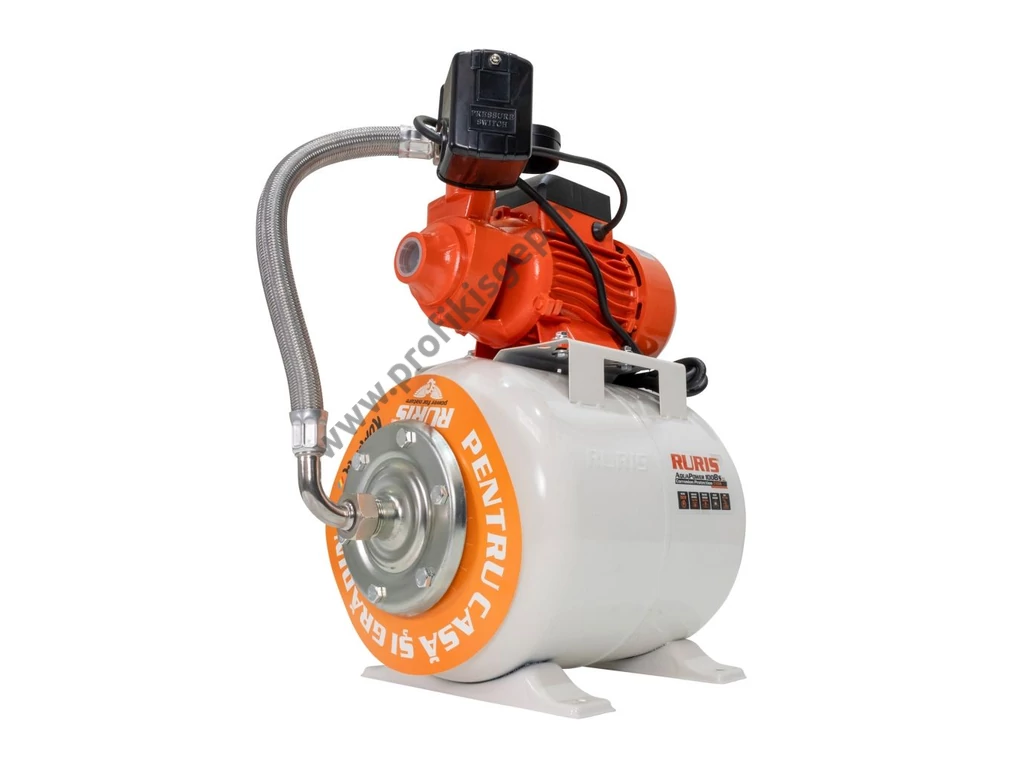 RURIS AquaPower 1008S elektromos felszíni szivattyú, házi vízmű, 750W, 2760l, 4.5 bar, Bronzlapátos