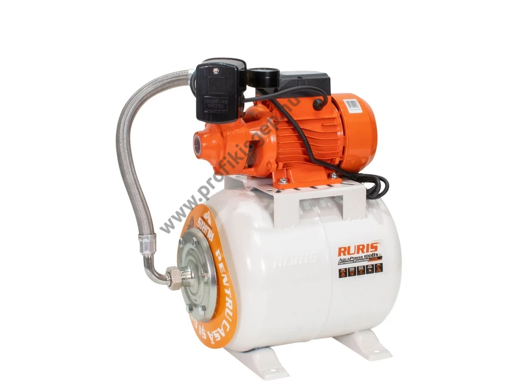 RURIS AquaPower 1008S elektromos felszíni szivattyú, házi vízmű, 750W, 2760l, 4.5 bar, Bronzlapátos
