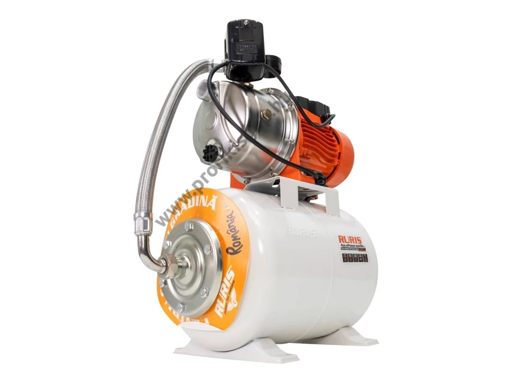RURIS AquaPower 6009S elektromos felszíni szivattyú, házi vízmű, 880W, 2760l, 4.5 bar, Bronzlapátos