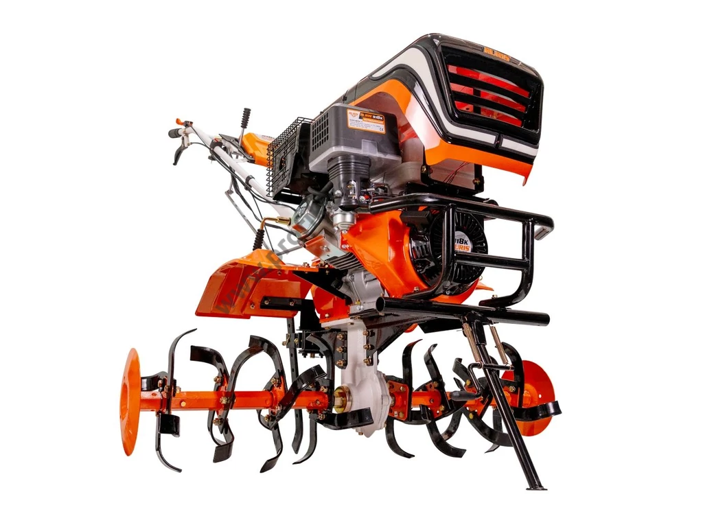 RURIS 918K Benzinmotoros kapálógép, rotációs kapa, 460cm3, 2x4 kapatag, 2+1 sebesség, +gumikerék, + nyító eke, + 20 kg keréksúly