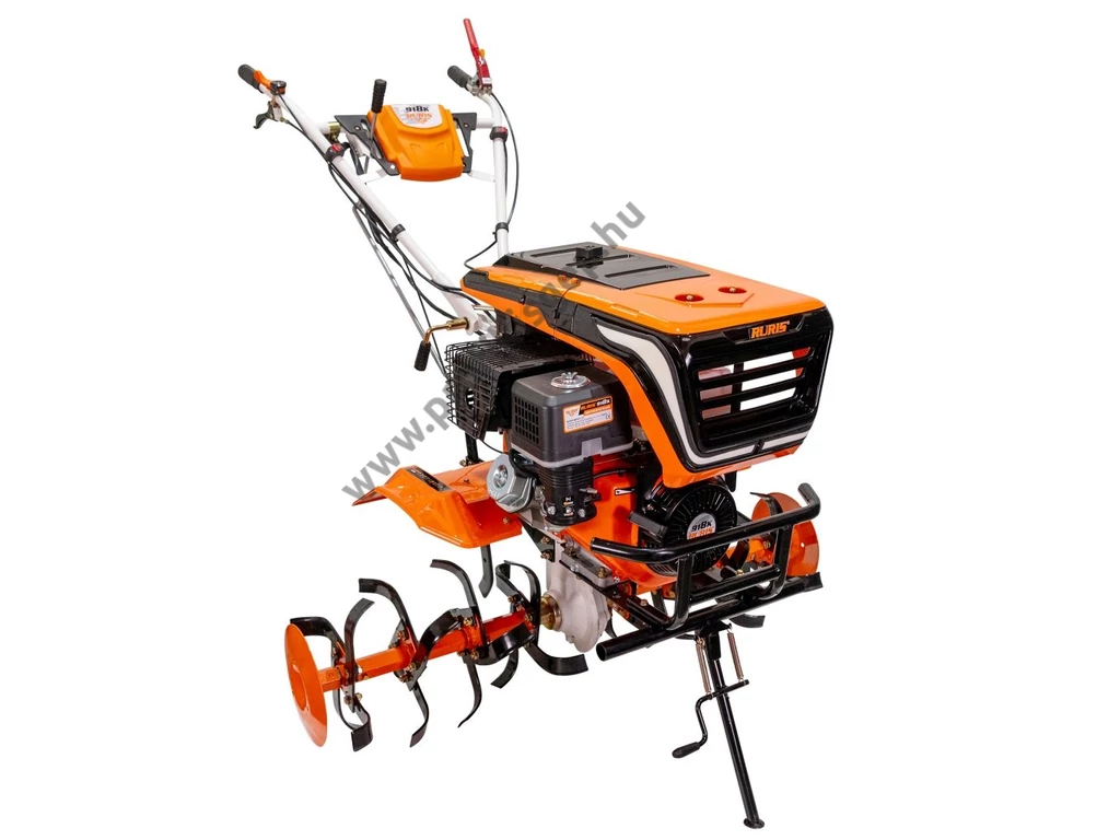 RURIS 918K Benzinmotoros kapálógép, rotációs kapa, 460cm3, 2x4 kapatag, 2+1 sebesség, +gumikerék, + nyító eke, + 20 kg keréksúly