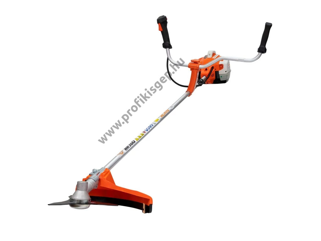 RURIS RR 360 benzinmotoros bozótvágó, fűkasza 36,3cm3, 2,4Le, 3ágú vágótárcsa, dupla vállheveder