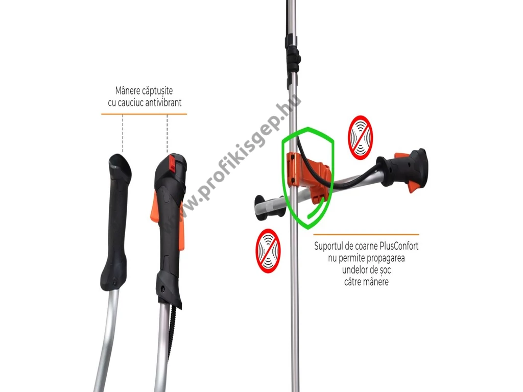 RURIS RR 360 benzinmotoros bozótvágó, fűkasza 36,3cm3, 2,4Le, 3ágú vágótárcsa, dupla vállheveder