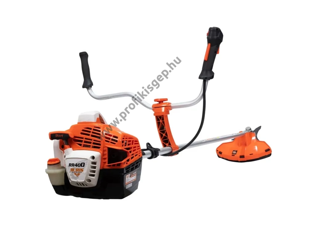 Ruris RR400C benzinmotoros bozótvágó, fűkasza 41,2cm3, 2,8Le, 3 ágú vágótárcsa, dupla vállheveder