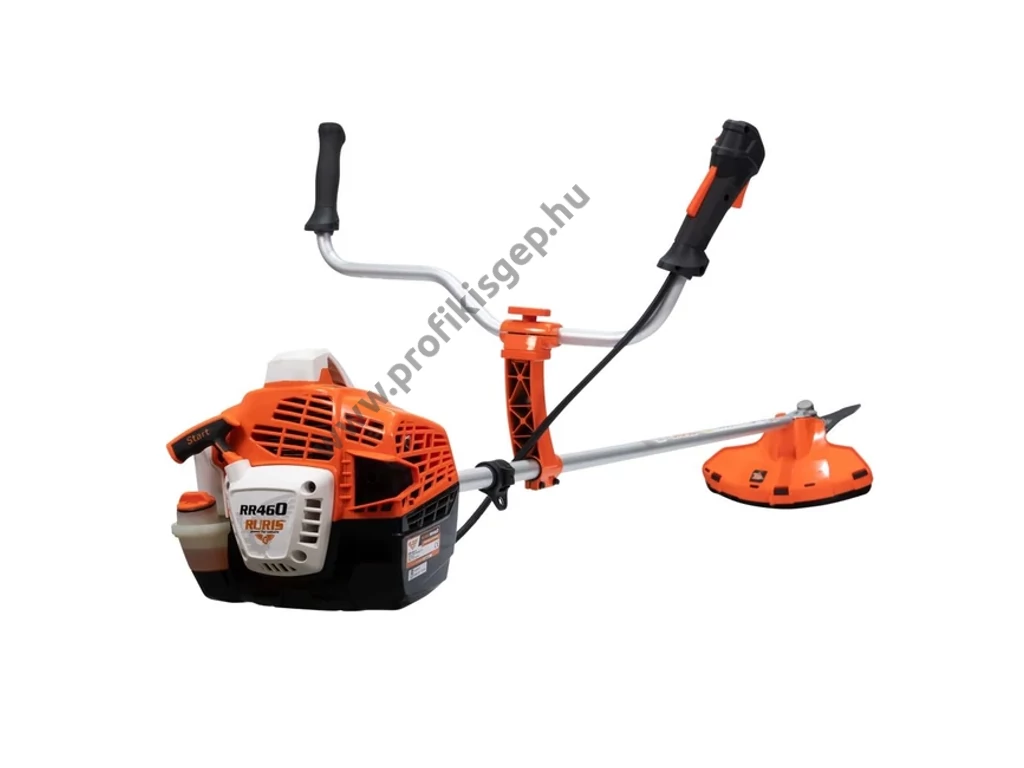 Ruris RR460  benzinmotoros bozótvágó, fűkasza 46,5cm3, 3,0Le, 3 ágú vágótárcsa, dupla vállheveder