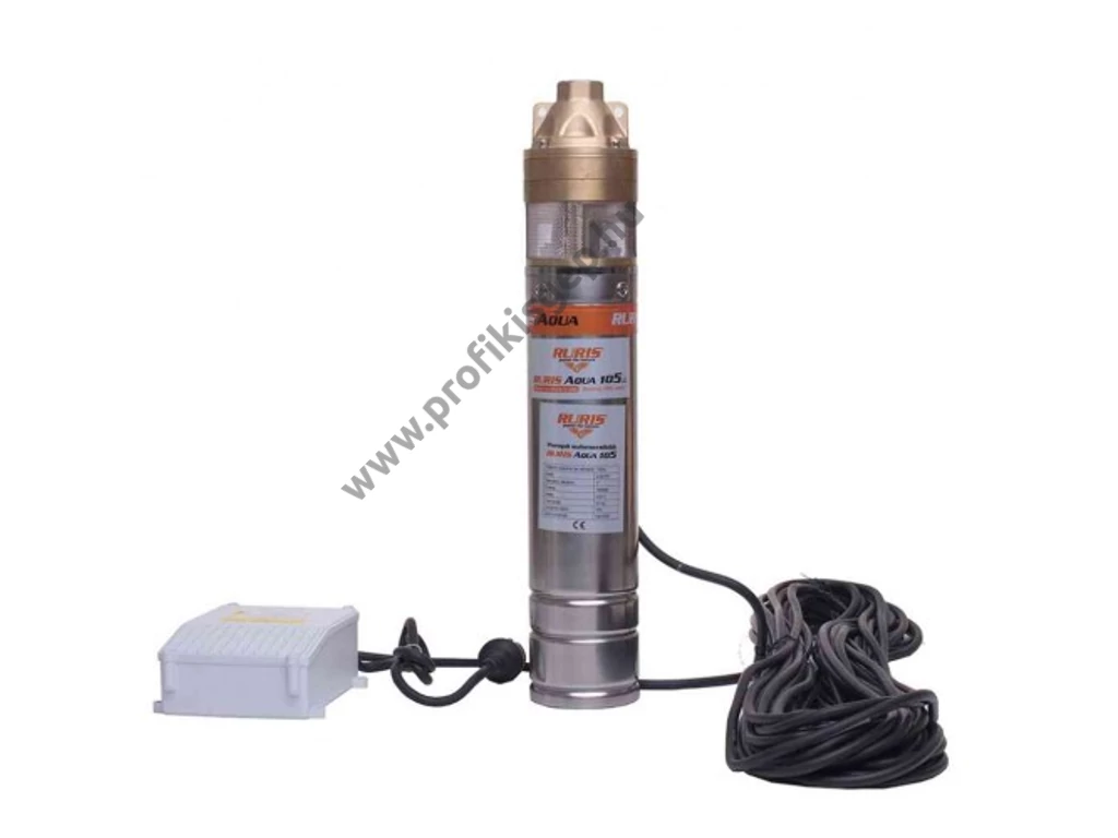 RURIS Aqua 105 elektromos merűlő szivattyú, búvárszivattyú, 1500W, 2600l, mélykút szivattyú