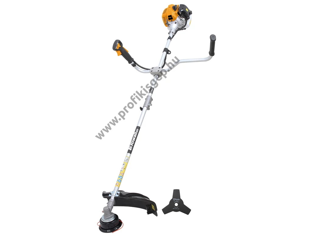 Riwall RPB 260 benzinmotoros bozótvágó, fűkasza 26cm3, 1Le, damilfej, vágótárcsa