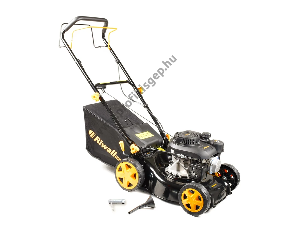 Riwall RPM 4234 Benzinmotoros önjáró fűgyűjtős fűnyíró, 40cm, OHV 132, csapágyazott kerék