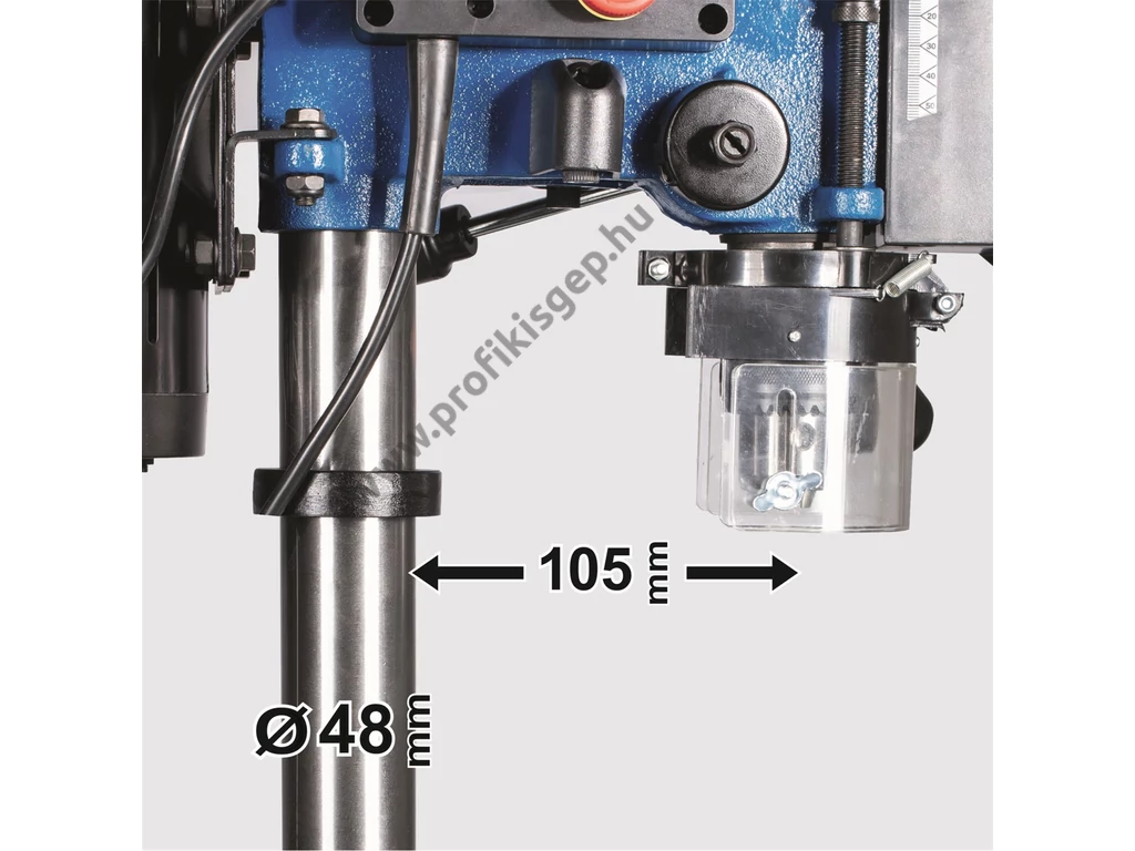 Scheppach DP 16 SL elektromos oszlopos fúró, 550W, 13mm tokmány, 510-2430 fordulat, lézer